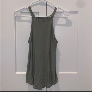 Abercrombie & Fitch Green Flowy Halter Tank Top